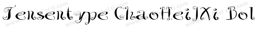 Tensentype ChaoHeiJXi Bold字体转换